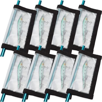 2-8 Pack Fishing Lure Wraps, Resistant Clear PVC Lure Covers for Rod Fabric Hook Protectors - color: 8 Pack