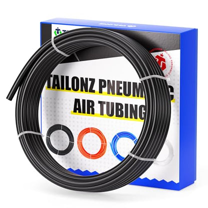 TAILONZ PNEUMATIC Air Line DOT 1/2 inch od Black Pneumatic Nylon Tube 32.8ft Air Brake Tubing Nylon Hose - color: Black-Nylon, size: 1/2'' OD/32.8ft/10m