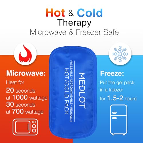 LotFancy Gel Ice Packs, 2pc Reusable Hot Cold Pack for Therapy, Heating Cooling Gel Pad, Pain Relief for Face, Head, TMJ, Wisdom Teeth, Oral Facial Surgery, Sport Injuries, Migraine, Muscle Joint - style: 7.5 x 3.75in (2 Pack for Face Wrap)