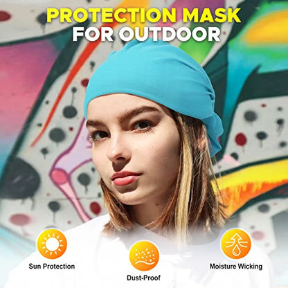 JOEYOUNG Headwear, Bandana, Neck Gaiter Head Wrap Headband Balaclava Magic Scarf - color: A-soild-4