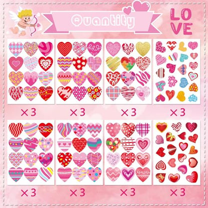 336 PCS Heart Stickers for Kids, Valentine Day Love Stickers - style: Valentine Stickers