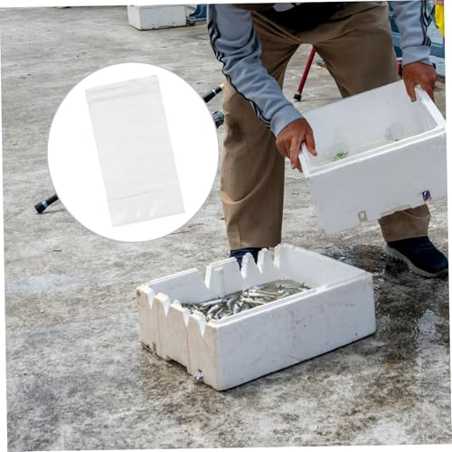 Amosfun 50Pcs Leakproof Fish Transport Bags Transparent Packaging for Fish Aquatic for Aquariums Pet Stores Hobbyists