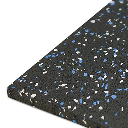 Rubber-Cal Elephant Bark Flooring 3/8-inch T x 4-feet - color: Blue Dot, size: 66"L x 48"W x 0.4"Th
