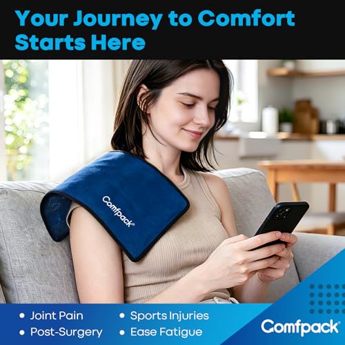 60-Minute Long Lasting Ice Packs for Injuries Reusable,13.4 × 8.6" | Flexible Ice Pack for Lower Back, Knee, Shoulder, Hip, Elbow, Arm, FSA Eligible HSA, Cold Pack with Elastic Strap for Injures
