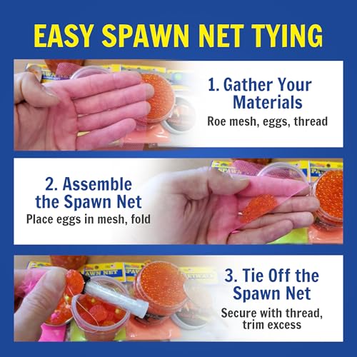 ATLAS Mike's Super Soft Spawn Net - Premium Fishing Bait Holder for Salmon Eggs, Liver, Cut Bait, Roe Sacks - Durable Nylon Mesh, Easy-Tie Design, USA-Made Quality - 4" Squares - Purple