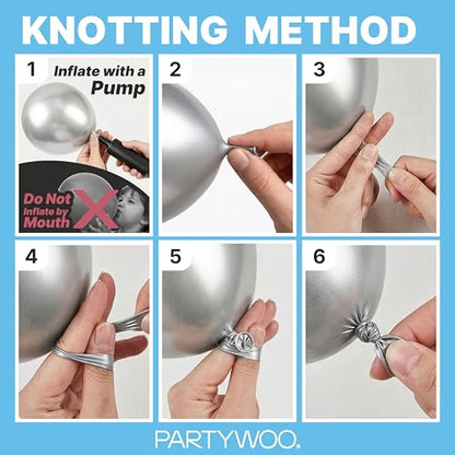 PartyWoo 라이트 블루 풍선 152피스 다양한 사이즈 팩 45.7cm(18인치), 30.5cm(12인치), 25.4cm(10인치), 12.7cm(5인치) 베이비 파스텔 블루 풍선 아치 키트, 베이비 샤워, 성별 공개 졸업 인어 생일 수영장 파티 장식 블루-Y20 - color: 블루-y20