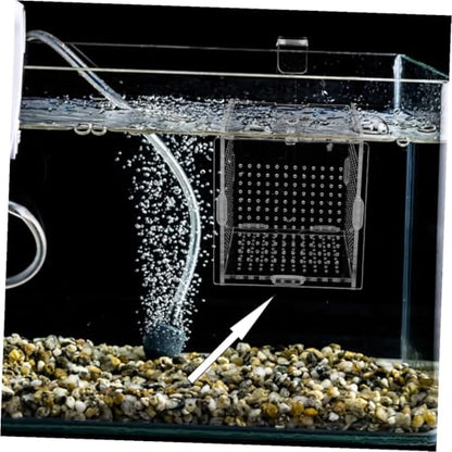 1set Acrylic Fish Breeding Box with Cups Hook Isolation Container for Aquarium Transparent Design for Easy Observation Feeding for Betta Shrimp Care