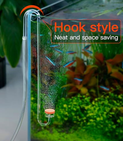 Acrylic CO2 Diffuser for Aquarium Planted Tank, Hooked version-20cm - color: Hooked version-20cm