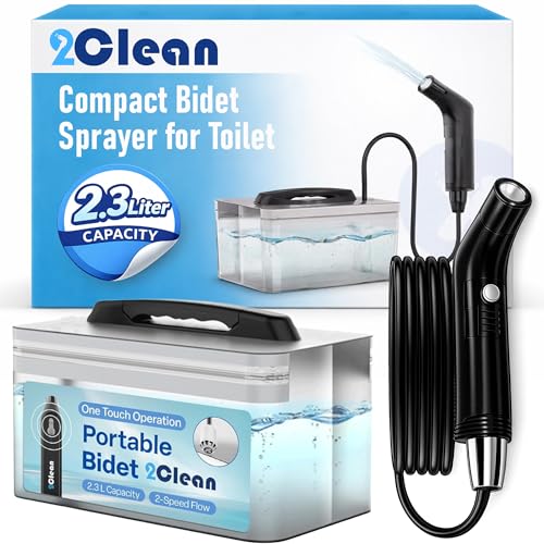2Clean Portable Electric Travel Bidet, USB Rechargeable for Men & Women