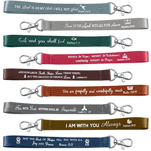 45 PCS Christian Keychains Bulk - color: Dark