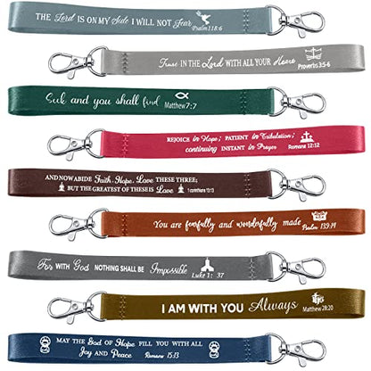 45 PCS Christian Keychains Bulk - color: Dark