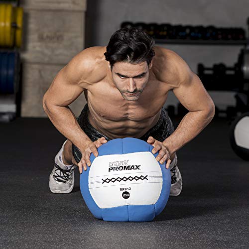 Champion Sports Rhino Promax Wall Balls - Soft Shell Non-Slip Grip for Weightlifting, Plyometrics, Cross Training, & Home Gym - style: 18 LBS