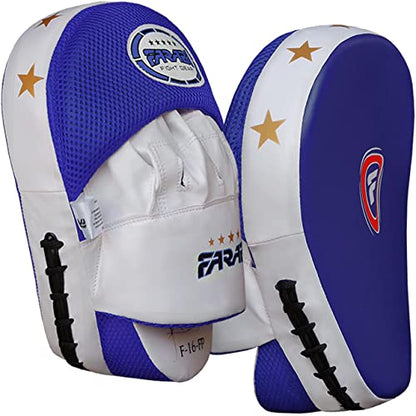 Boxing Pads Durable Curved Boxing Mitts — Lightweight Punching Mitts MMA, Muay Thai Training, Kickboxing Martial Arts & Sparring Pads - color: Blue
