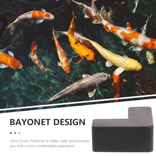 6pcs Black Silicone Fish Tank Corner Guards Anti-Collision Protection Bumpers for Aquarium Edges Safety Bumpers for Pets and Home Use