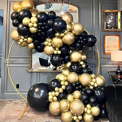 Voircoloria 90pcs Black Balloons Garland Arch Kit, 18 12 10 5 Inch - color: 04 Black, size: 5/10/12/18 inch - 90pcs