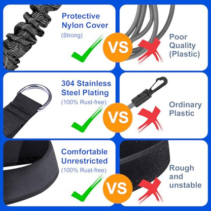 Swimming Training Belt 8-25FT Adjustable Swimming Resistance Belt, Stationary Harness for Any Pool Without Counter Current System - color: Black