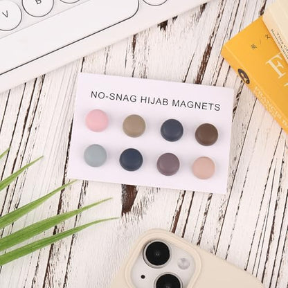 8pcs Magnetic Hijab Pins, Small Hijab Magnets Multi-Purpose No-Snag Scarf Clasp Pinless Brooch for Women Men Shawl Scarves Clothes - color: Colorful 1
