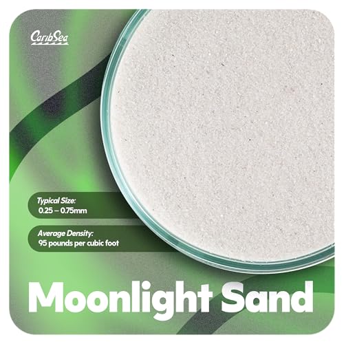Carib Sea Moonlight Sand - 20 lbs - Soft & Natural Substrate for Freshwater Aquariums, Enhances Aesthetic Appeal & Supports Aquatic Environments - size: 20lb (Pack of 1)
