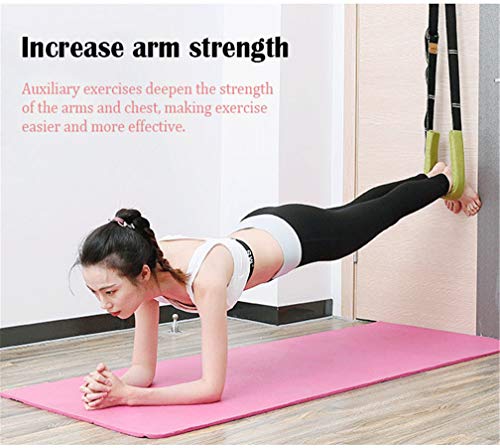 Back bend Assist Trainer - Improve Back and Waist Flexibility, Door Flexibility Stretching Strap, Home equipment for Ballet, Dance, Yoga, Gymnastics, Cheerleading, Splits - color: lake blue
