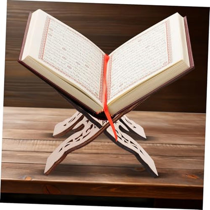 Generic Bible Bookshelf Desktop Reading Rack Wooden Reading Stand Book Holder Quran Displaying Rack Tabletop Bible Rack