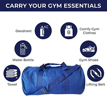Impecgear Round Duffel Team Sports Equipment Bags, Travel Gym Fitness Bag. - color: Royal