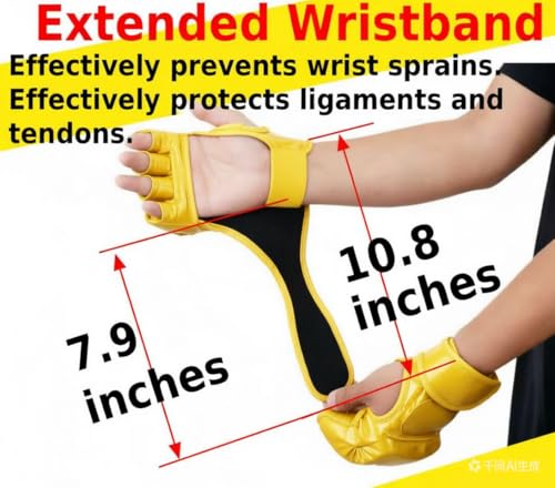 MMA Gloves Grappling Sparring, Mixed Martial Arts Mitts Men Women Boxing Gloves, Combat Sports Training, Muay Thai, Kickboxing, Open Palm Training Gloves for Grappling, Punching Bag, Self-Defense