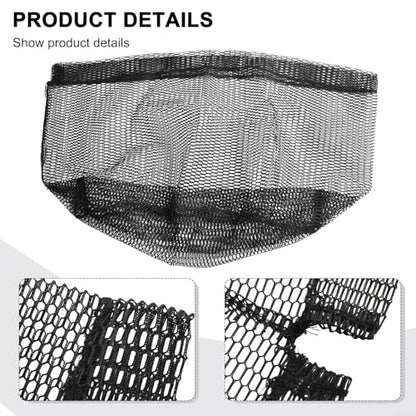 Fishing Landing Net Replacement Mesh, Nylon Netting Head for Freshwater Saltwater, Ten-Thread Weave, 30kg Load, Black, 40-50cm Diameter - size: 40cm