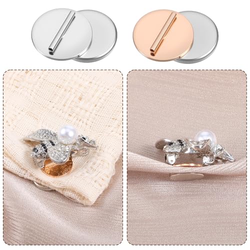 6Pairs Magnetic Brooch Converter Mini Hijab Pins Back Invisible Boutonniere Magnets Pin Converter Multi-Purpose Metal Clothing Clasps for Women Scarf Shawls Accessories Thin Fabric