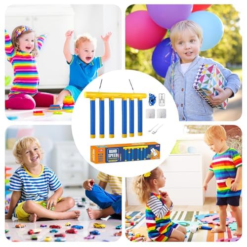 2026 Upgraded Reflex Drop Sticks Challenge Game – Hand Speed & Reflex Training, 3 Adjustable Speed Modes, Rechargeable Toy for Kids, Teens & Adults, Family Party Fun