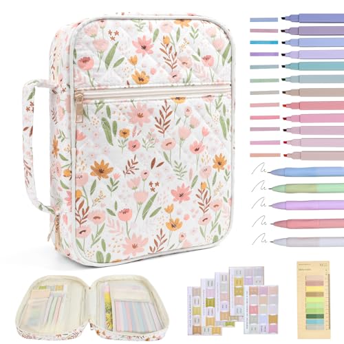 Bible Cover Case for Women Large Bible Cover with Durable Handle Quilted Bible Carrying Case for Girls Bible Study Supplies Accessories (Vintage Garden Trellis, Vintage Garden Trellis) - color: Vintage Garden Trellis