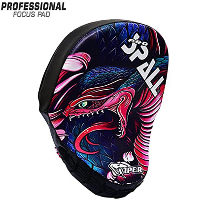 Curved Boxing Pads - Boxing Mitts and Punch Pads, Muay Thai MMA Focus Boxing Mitts Suitable for Boxing, Kickboxing, Karate, and Martial Arts - color: Viper-Multi