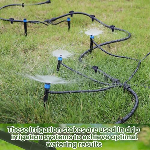 50 Pcs Irrigation Drip Support Stakes 1/2 Inch Tubing Hose Holder, Pipe Universal Drip Lines Tubing Hose for Gardening Patio Lawn Irrigation Growing