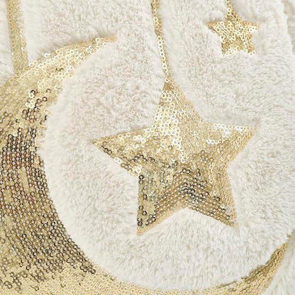 Holibeat Sequin Throw Pillow Covers 18x18 inches Fluffy Ramadan Decoration Pillowcases (Pack of 2) (7stars) - color: 7stars