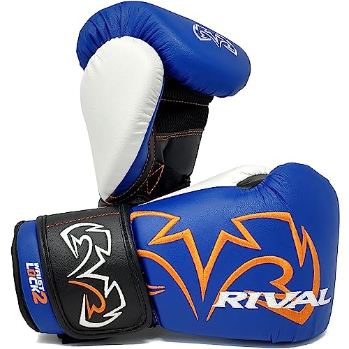 RIVAL Boxing RB11 Evolution Heavy Bag Gloves, with a High-Density, Power-Transmitting Foam and Microfiber Outer - color: Blue, size: Medium