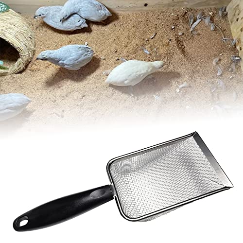 Reptile Sand Stainless Steel Fine Mesh Reptile Sube Metal Sand Shovel Terrarium Sube Litter Cleaner Plastic, Metal
