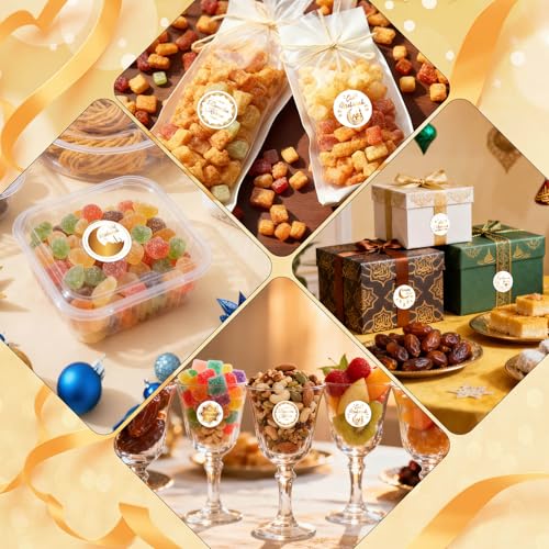 420pcs Eid Mubarak Stickers, 3.8cm/1.5in Round Self-Adhesive Ramadan Islamic Muslim Stickers Ramadan Kareem Labels for Party Favors Gift Wrapping & Celebration Decor Supplies