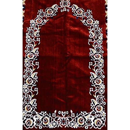 Prayer Rug Carpet Islamic Muslim Salah Meditation Mat Turkish Plush Portable