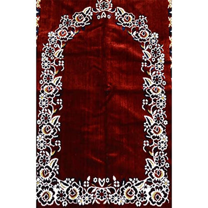 Prayer Rug Carpet Islamic Muslim Salah Meditation Mat Turkish Plush Portable