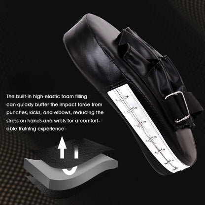 Custom Boxing Punching Mitts Personalized Training Boxing Hand Pads Customized Kickboxing Focus Pads Mitts Muay Thai - color: Black