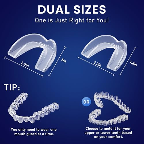 Anti Grinding Guard for Clenching Teeth at Night, Mouth Guard for Grinding Teeth at Night, Teeth Grinding Mouthguards for Sleeping, Comfortable Grinding Guard for Adults