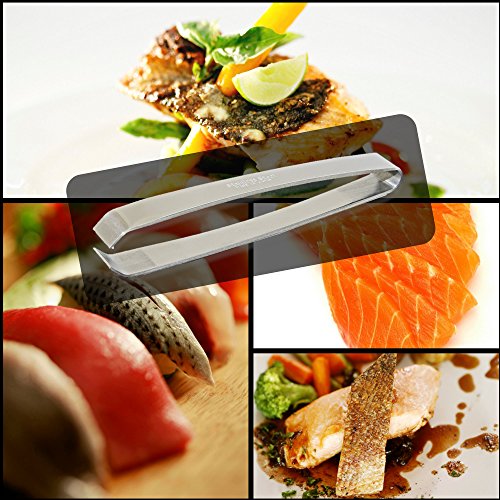 Made In Japan Fish Bone Tweezers (2-pack) - Non-Slip, Precision Grip - Debone Salmon, Bass, Catfish - Stainless Steel Handmade Japanese Craftsmanship (4 3/4") - size: 4 3/4" - 2 pack