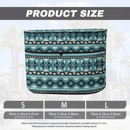 Blue Aztec Camper Propane Tank Cover Waterproof Propane Gas Tank Cover Fits 20LB Dual Propane Tanks All Weather Protection - color: Blue Aztec, size: S 20LB