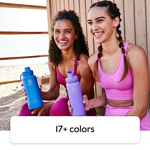 Takeya 24 oz Actives Stainless Steel Water Bottle with Straw Lid – Leakproof, Double-Wall Insulated, Keeps Drinks Cold 24 hrs/Hot 12 hrs, BPA-Free, Powder-Coated, Gym & Travel, Lilac - color: Lilac, size: 24 Ounces