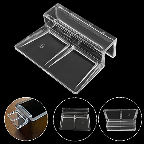 Aquarium Lid Clips, 8MM, 12 Pack | DIY Aquarium Lid Holder, Clear Acrylic, Fish Tank Support, Aquarium Glass Holder - size: 8MM