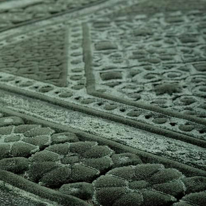Modefa Velvet Prayer Rug - Soft Plush Turkish Janamaz Sajada Carpet for Men and Women - Plain Solid Prayer Mat Ramadan Eid Gift - with Prayer Beads - Luxury Floral Stamp (Dark Green) - color: Dark Green