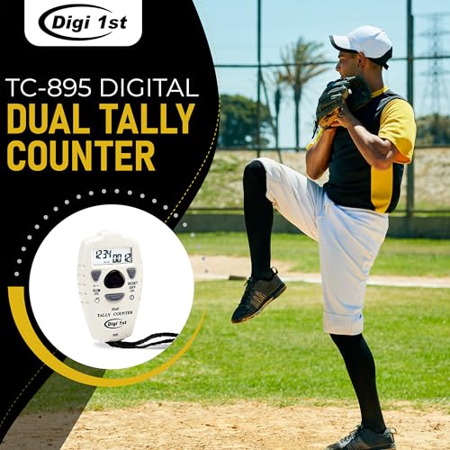 TC-895 디지털 듀얼 탈리 카운터, 전자 업 다운 클리커 카운터, 피플 카운터 추가/빼기, 골프, 랩 및 스포츠 게임용 휴대용 피치 카운터