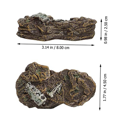 IMIKEYA 8 Pcs Stone Ornaments Gardening Potted Decoration Scenery Rock Decor Sandbox Figurine Sand Table Fake Rock Terrarium Pebbles Fish House for Stones Decor Frog Aquarium PVC