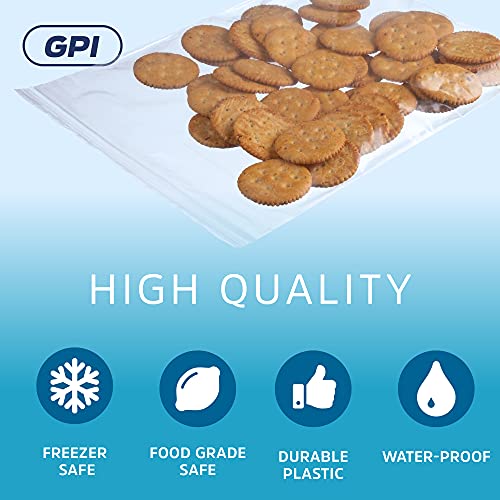 Clear Plastic Reclosable Zip Bags - Bulk GPI Case of 1000 8" x 10" 2 mil Thick Strong & Durable Poly Baggies With Resealable Zip Top Lock For Travel, Storage, Packaging & Shipping. - size: 8" x 10"