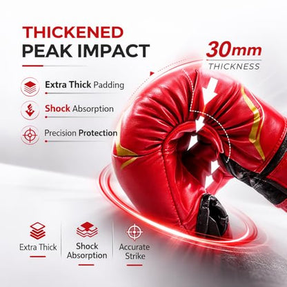 Boxing Gloves 4oz 6oz Youth Training Gloves for Punching Bag, Kickboxing & Muay Thai, Thick Padded Sparring Gloves for Boys & Girls Ages 5-13 Blue 1pcs