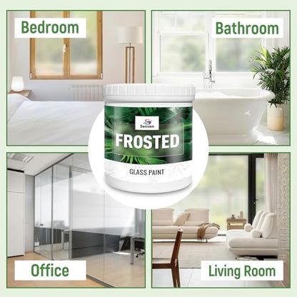 Frosted Glass Paint 21oz Frosted Glass Paint Kit, Waterproof & UV Resistant Frost Paints for Window Privacy Film Windows Frosting for Home Bathroom Door Kitchen and Office Window Frosting - size: 21 Fl Oz (Pack of 1)